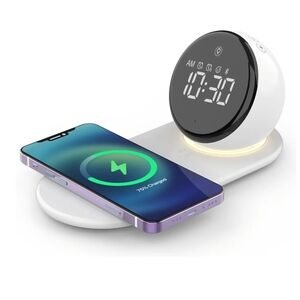 Wireless Charging Clock Bluetooth Speaker